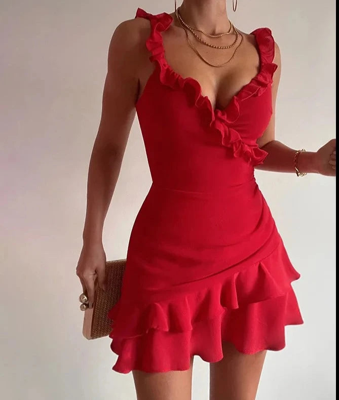 Robe Rouge Vif - Selena